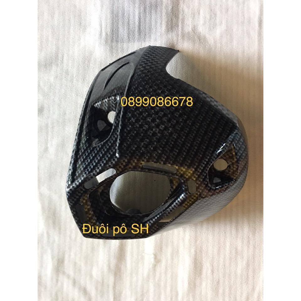 Combo 4 món Ốp Carbon Dành Cho Honda SH 2017, SH 2018, SH 2019 - Che pô, Quạt gió , Pô E, Đuôi Pô