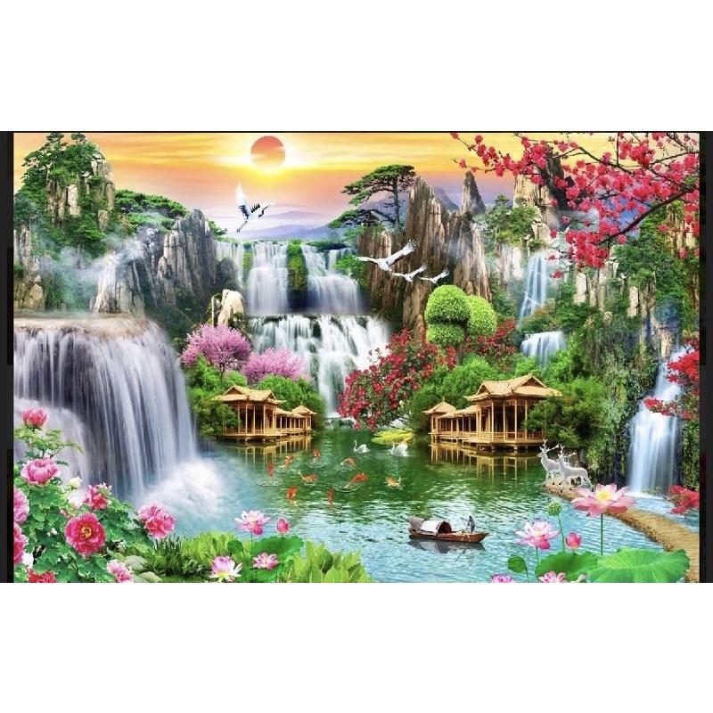 Tranh phong cảnh. tranh tráng gương cao cấp