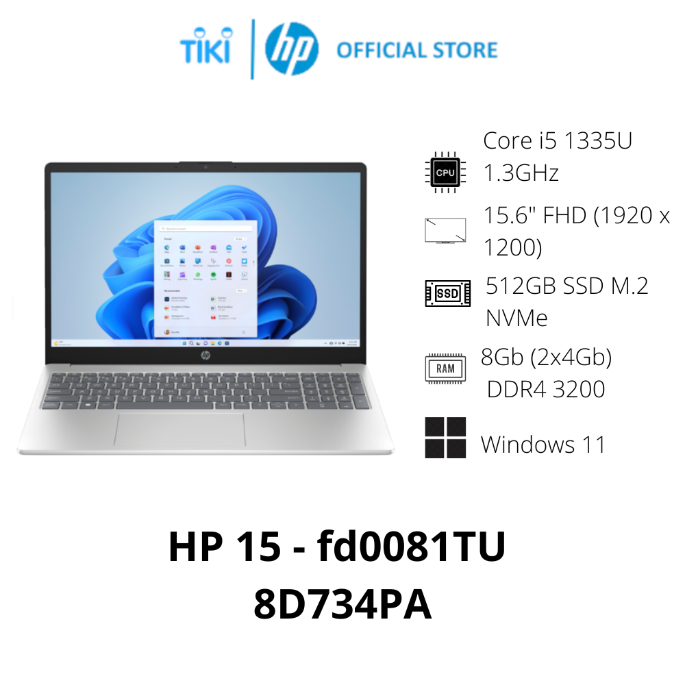 Laptop HP 15 fd0081TU 8D734PA - Hàng Chính Hãng