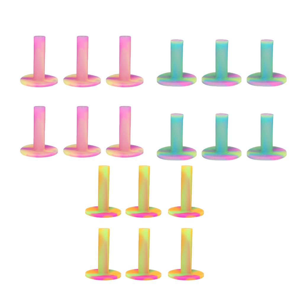 6 Pieces Rubber Golf Tee Golf Driving Range Practice Tee Holder - Red, Pink, Blue