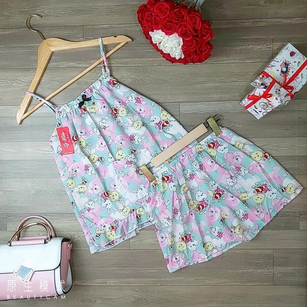MẪU HOT Đồ bộ đùi 2 dây in hình ngộ nghĩnh  , đồ bộ nữ mặc nhà xinh xắn , dễ thương chipchip90 M00112