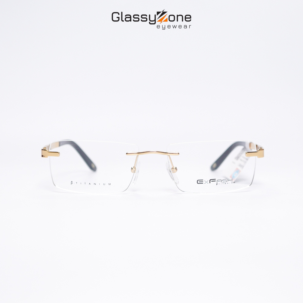 Gọng kính cận, Mắt kính giả cận kim loại Form chữ nhật Nam Nữ Exfash 31274 - GlassyZone