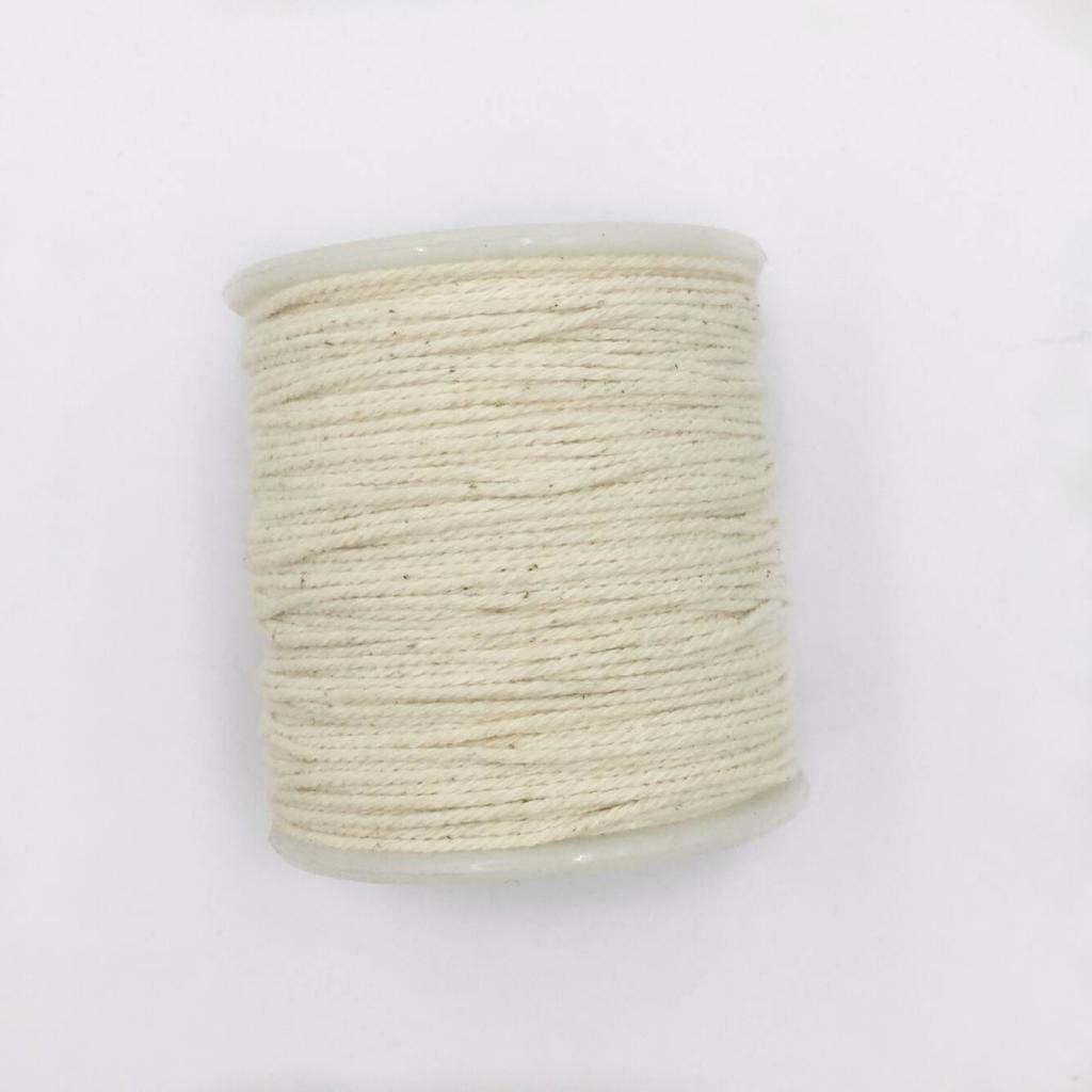 2 Chiếc 100 m 1mm Mộc Mạc Cotton Dây Bện Dây Xoắn Dây Chéo Thủ Công Nguyên Trắng