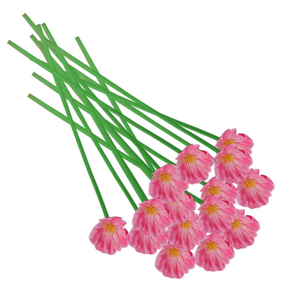 6x Artificial Plant Flower Cherry Blossom Bouquet Home Wedding Decor red