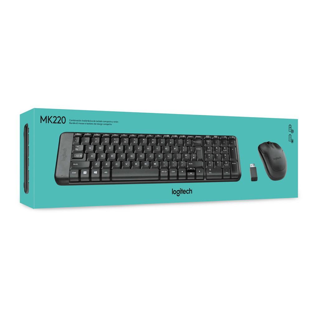 Bàn phím + Chuột không dây dành cho máy tính -Logitech MK220