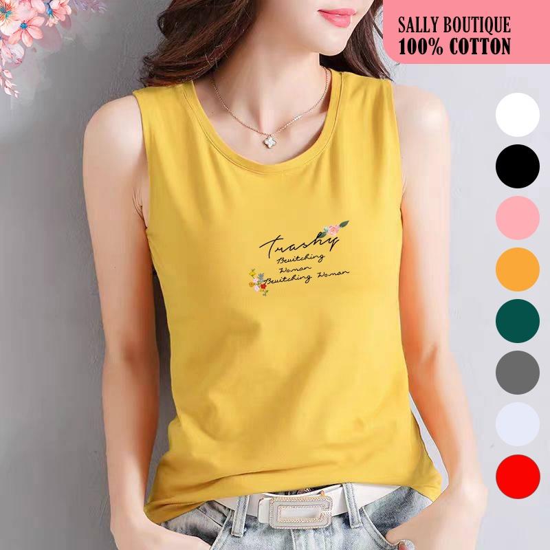 Áo thun 3 lỗ nữ sát nách vải cotton co giãn 4 chiều cao cấp Trashy-SALLY-SN116