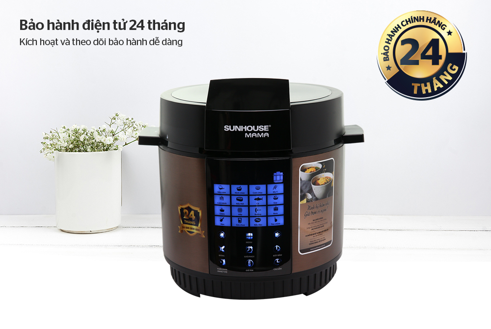 Nồi Áp Suất Điện Tử Đa Năng Sunhouse Mama Shd1588B, Dung Tích 5L
