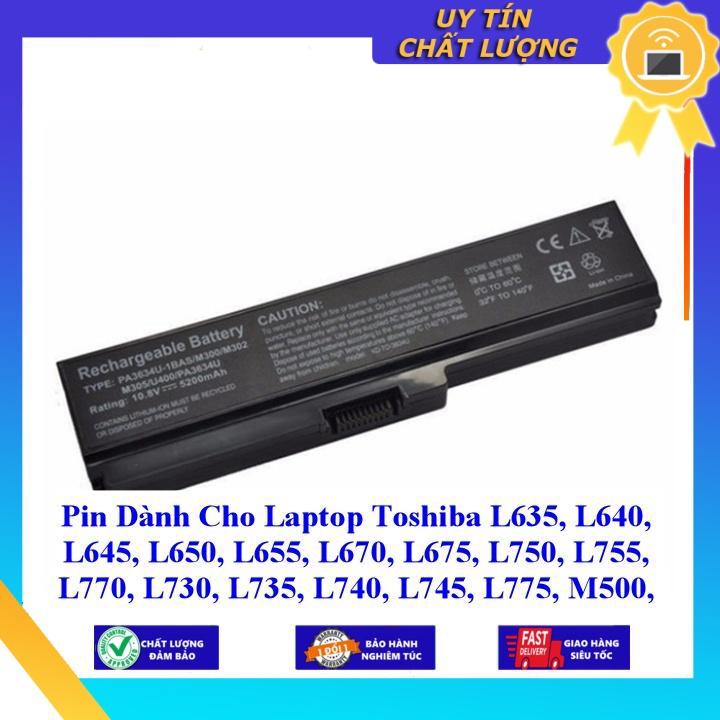 Pin dùng cho Laptop Toshiba L635 L640 L645 L650 L655 L670 L675 L750 L755 L770 L730 L735 L740 L745 L775 - Hàng Nhập Khẩu  MIBAT523