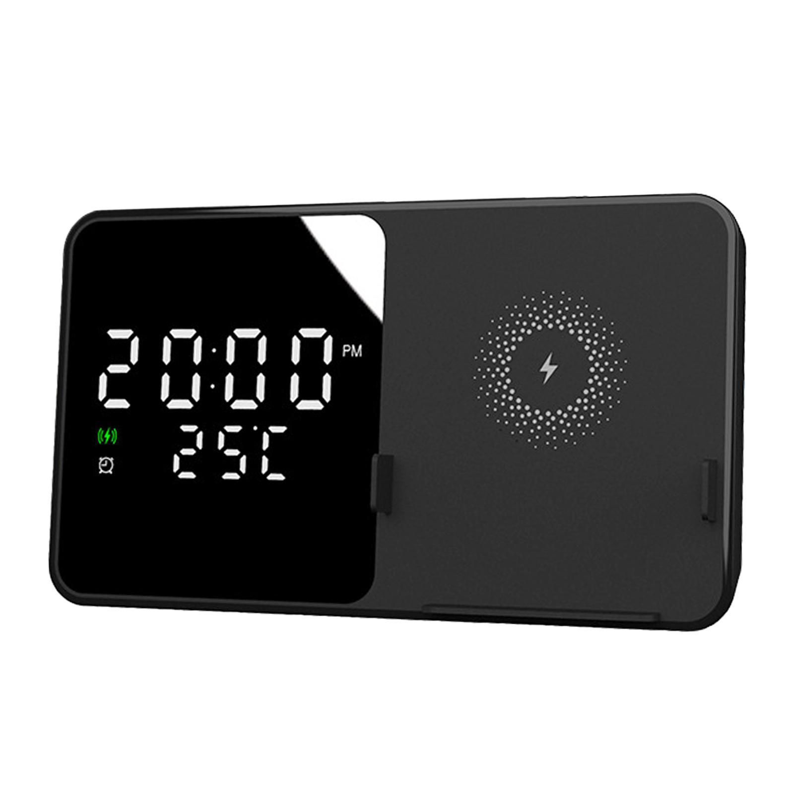 15W Clock Charging Stand Black