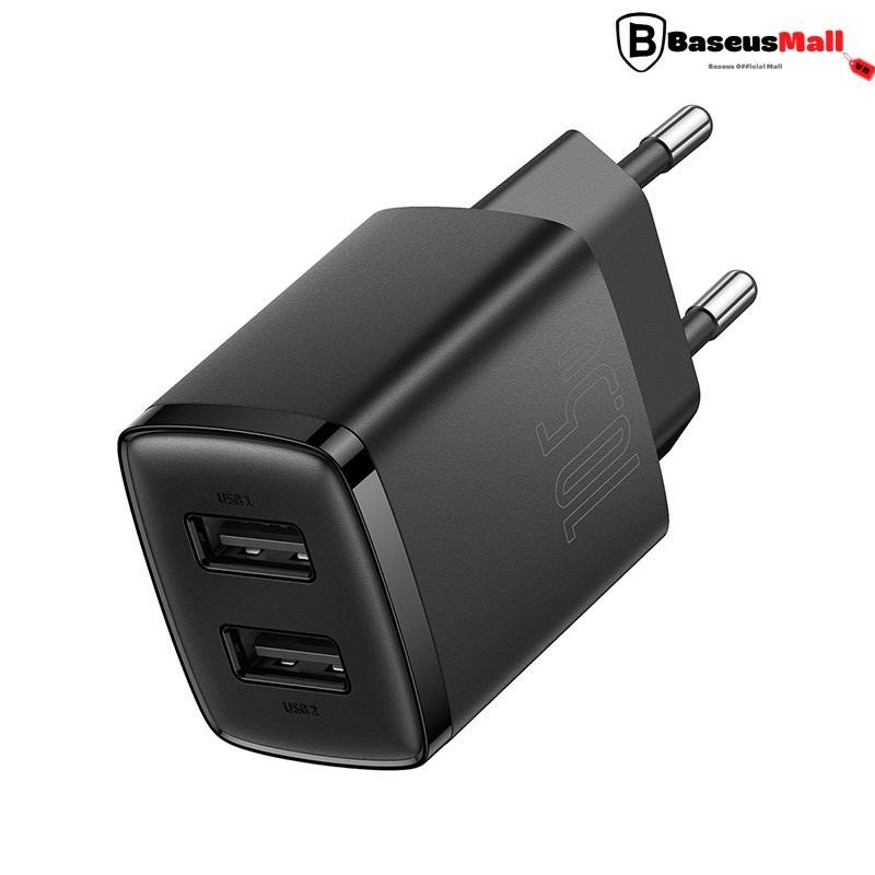 Cốc Sạc Đa Năng 2 Cổng Sạc Baseus Compact Charger 10.5W (Hàng chính hãng