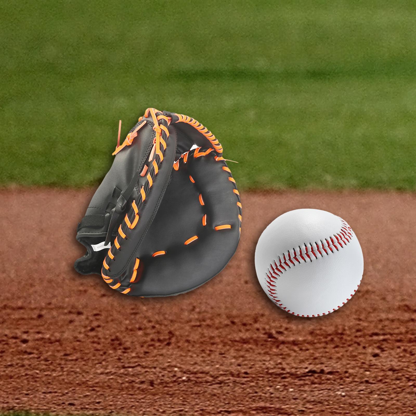 Baseball Catcher Glove Infield Gloves Durable Baseball Mitts Baseball Softball Glove Sports Batting Gloves for Unisex Match Exercise Practice