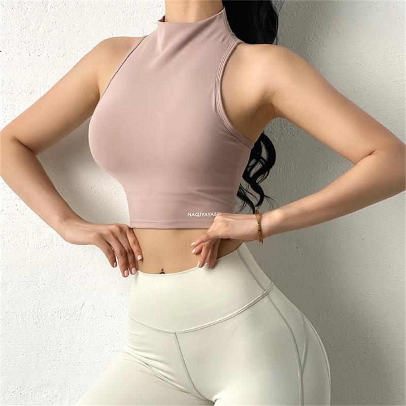 Sexy Áo Băng Áo Ngực Thể Thao Lưng Rỗng Nữ Thể Ngực Chống Sốc Chạy Áo Ngực Yoga Tank Top Với Ngực miếng Lót