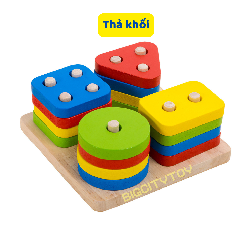 Combo 6 món đồ chơi gỗ phát triển trí tuệ cho bé giáo cụ Montessori -Chính hãng Cemill