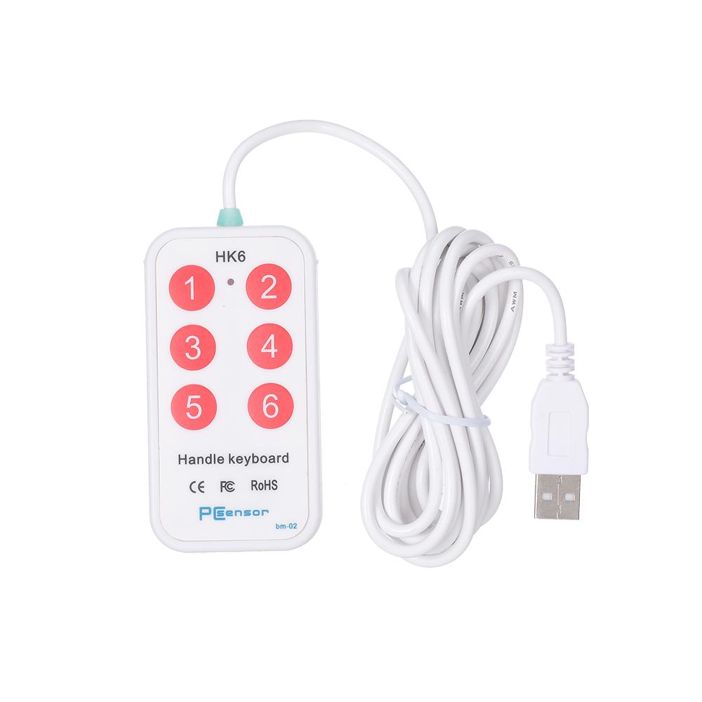Bàn phím tay cầm HK_6 USB,6 phím tắt tùy chỉnh,Đa phương tiện
