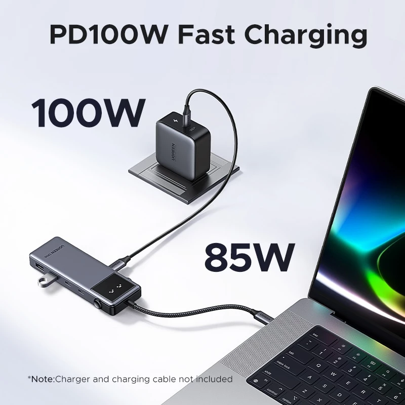 Ugreen Uno 6 trong 1 HUB 4K @ 60Hz 10Gbps Robot HUB PD100W USB A USB C HDMI Type C Adapter Hàng chính hãng
