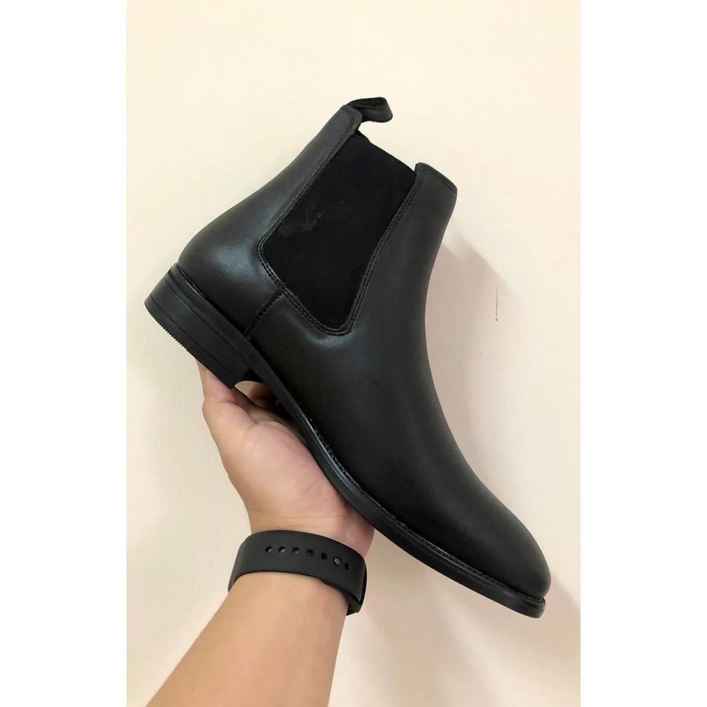 Giày cao cổ nam Chealse Boot thời trang đế cao su