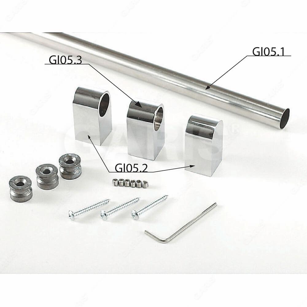 Bas suốt 2 đầu, inox 304, mạ chrome Garis GI05.2