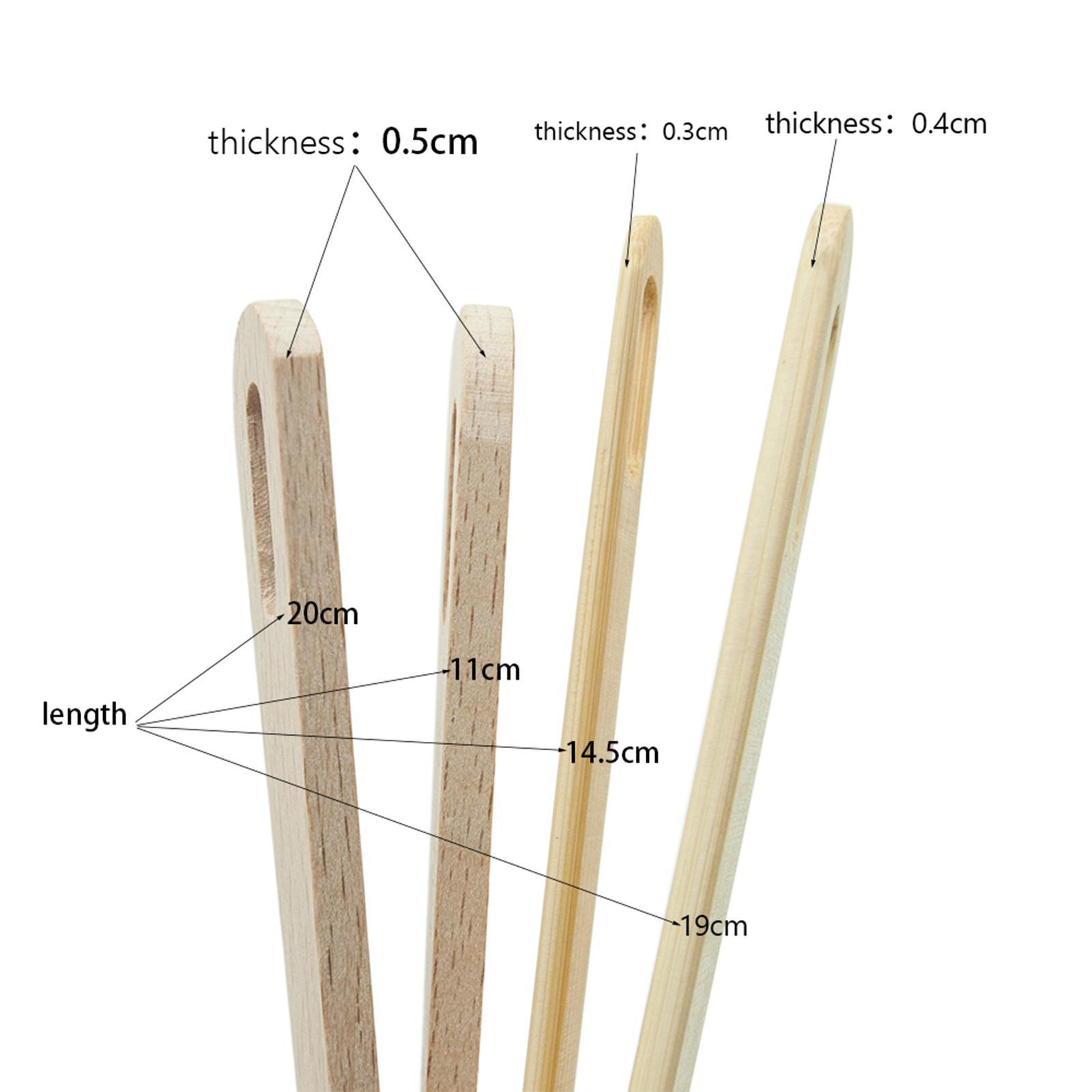 4pcs Wooden Weaving Knitting Shuttle Stick  DIY Tapestry Making Tool