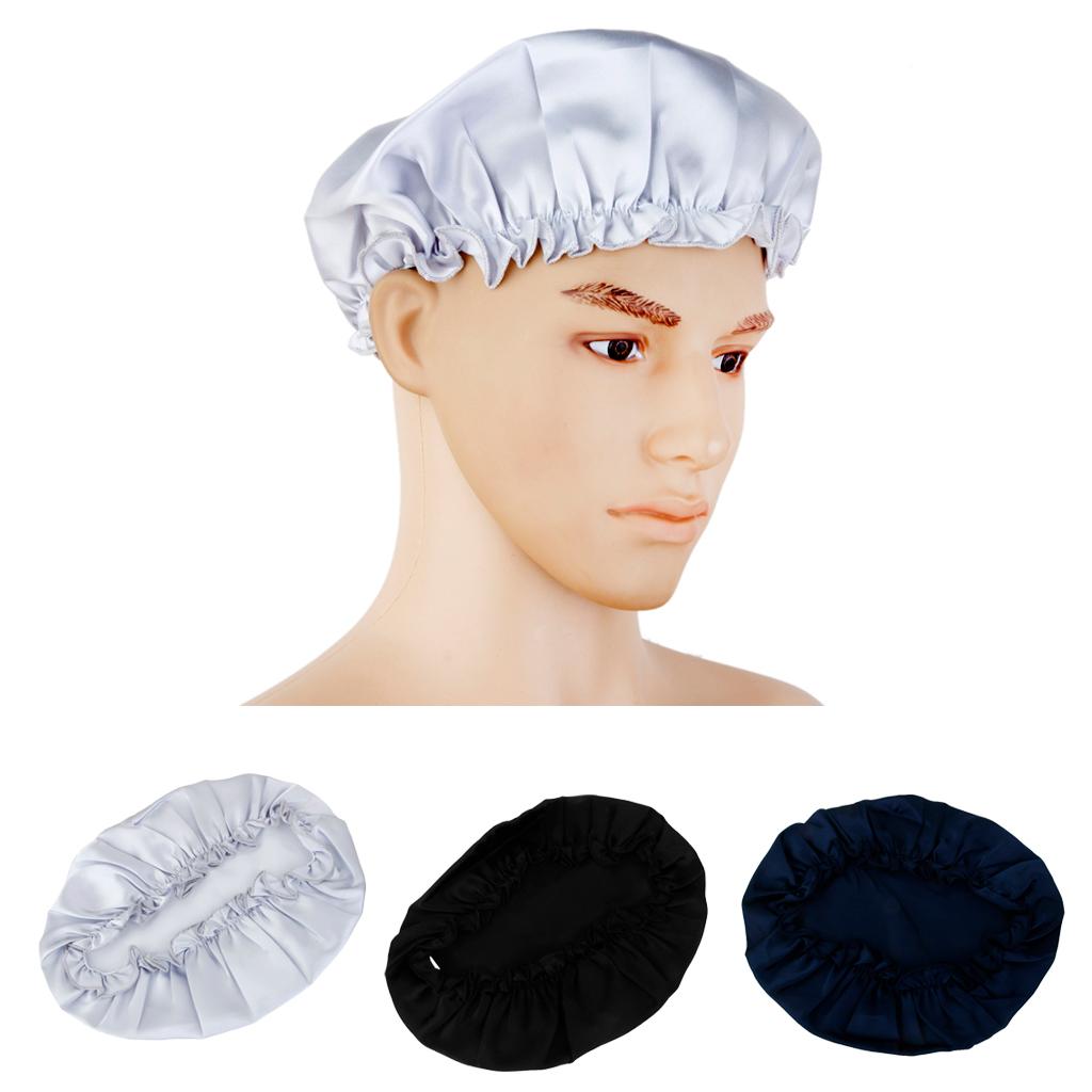 Generic 100% Pure Silk Soft Sleep Cap Bonnet Night Cap Hat Hair Care Sliver