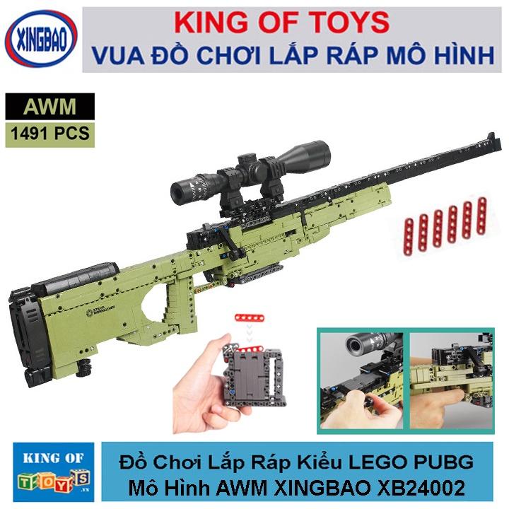 Đồ Chơi Lắp Ráp Kiểu LEGO PUBG Mô Hình AWM XB-24002 XINGBAO Với 1491 Mảnh Ghép