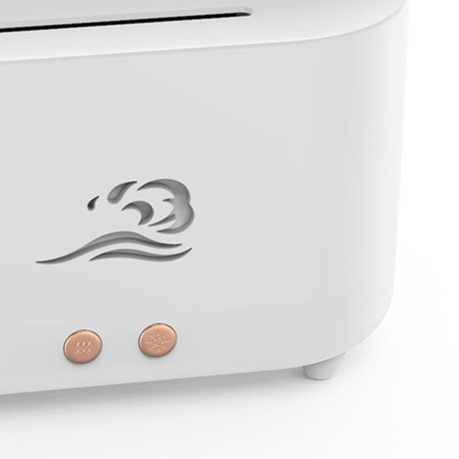 Air Humidifier USB Auto Shut Off with Realistic Flame Mist Silent with Night Light for Bedroom