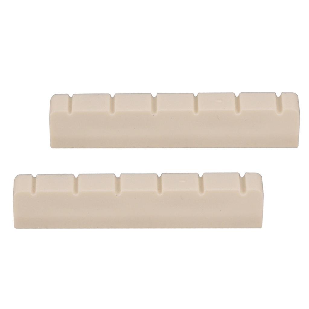 2x Guitar Slotted Curved Nut For Classcial Guitar Parts Beige Color