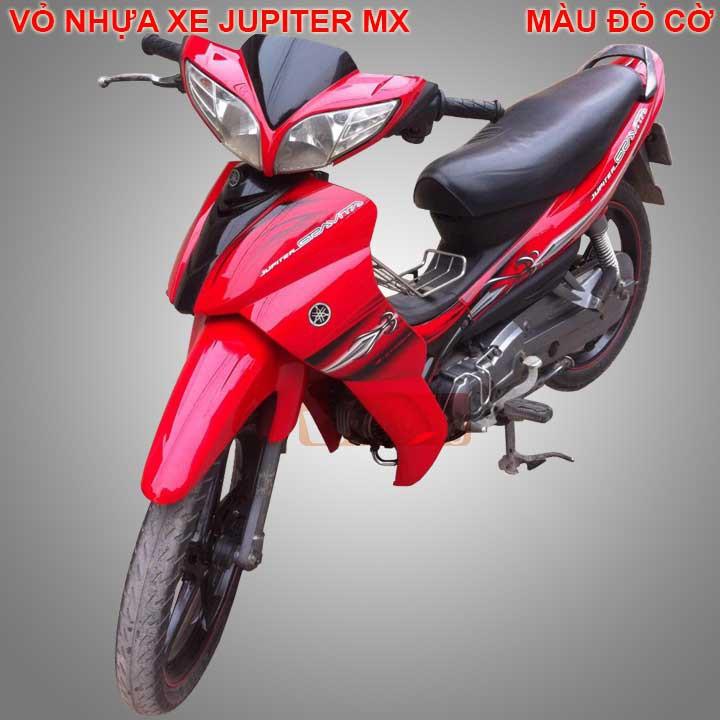 Dàn áo dành chp xe JUPITER MX nhựa ABS nguyên sinh cao cấp màu ĐỎ CỜ - Loại pha đèn Mắt Cáo