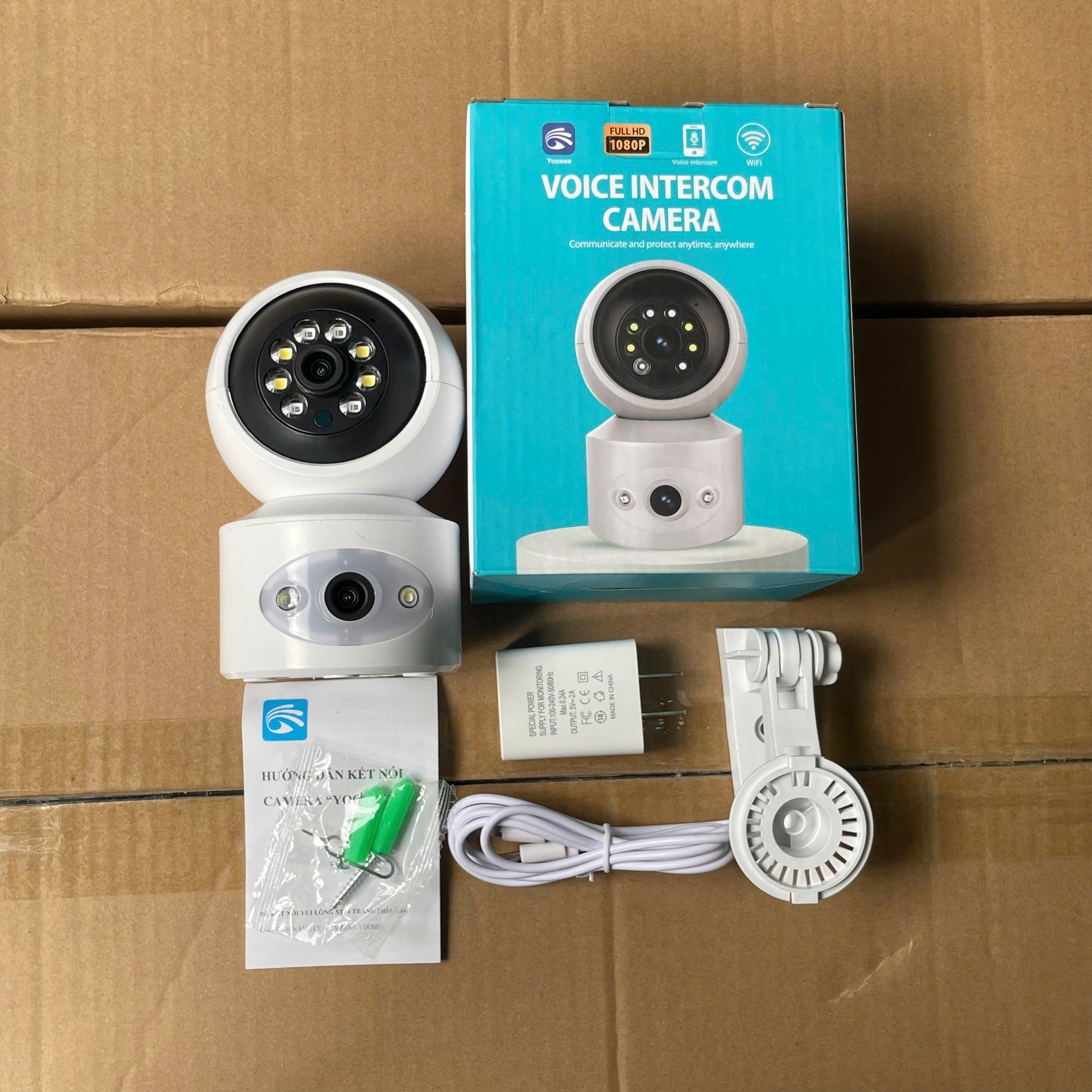 CAMERA 2 MẮT TRONG NHÀ YOOSEE YS2304 - 4.0MPX KẾT NỐI WIFI, XOAY 360 ĐỘ, ĐÀM THOẠI 2 CHIỀU - Hàng Chính Hãng