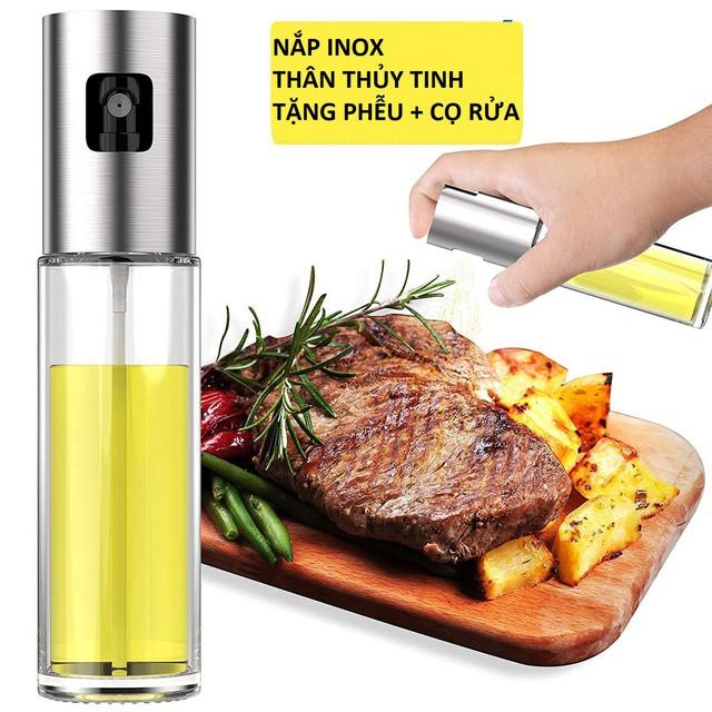 Bình Xịt Dầu Ăn, Giấm Dung Tích 100Ml Vô Cùng TIện Lợi Và Tiết Kiệm