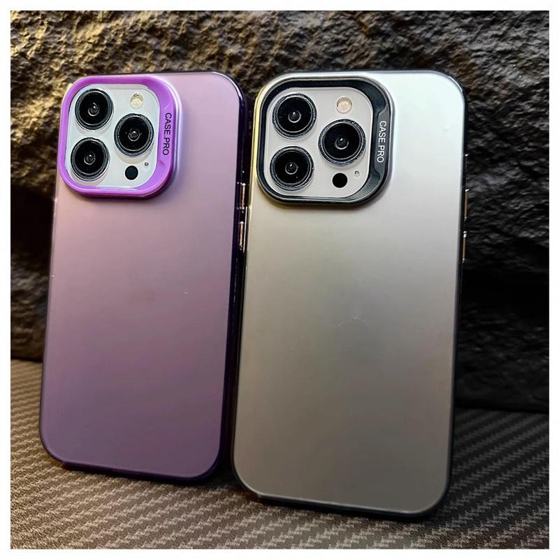Ốp Điện Thoại Nhám Chống Sốc Có Nút Kim Loại Sang Trọng Cho iPhone 15 14 13 12 11 Pro max