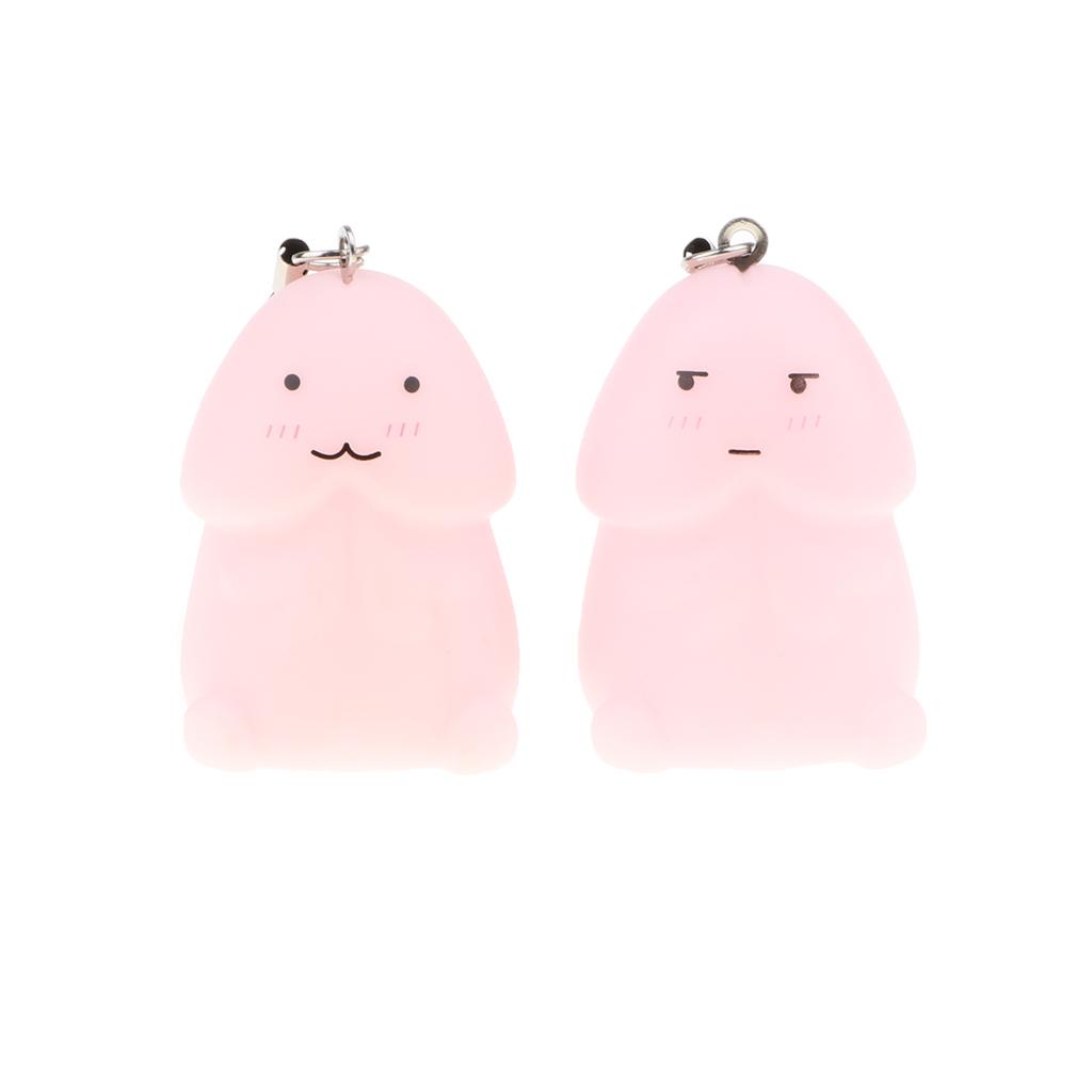 2 X Elastic Squishy Squeeze Cute Toy Stress Reliever Phone Gift New