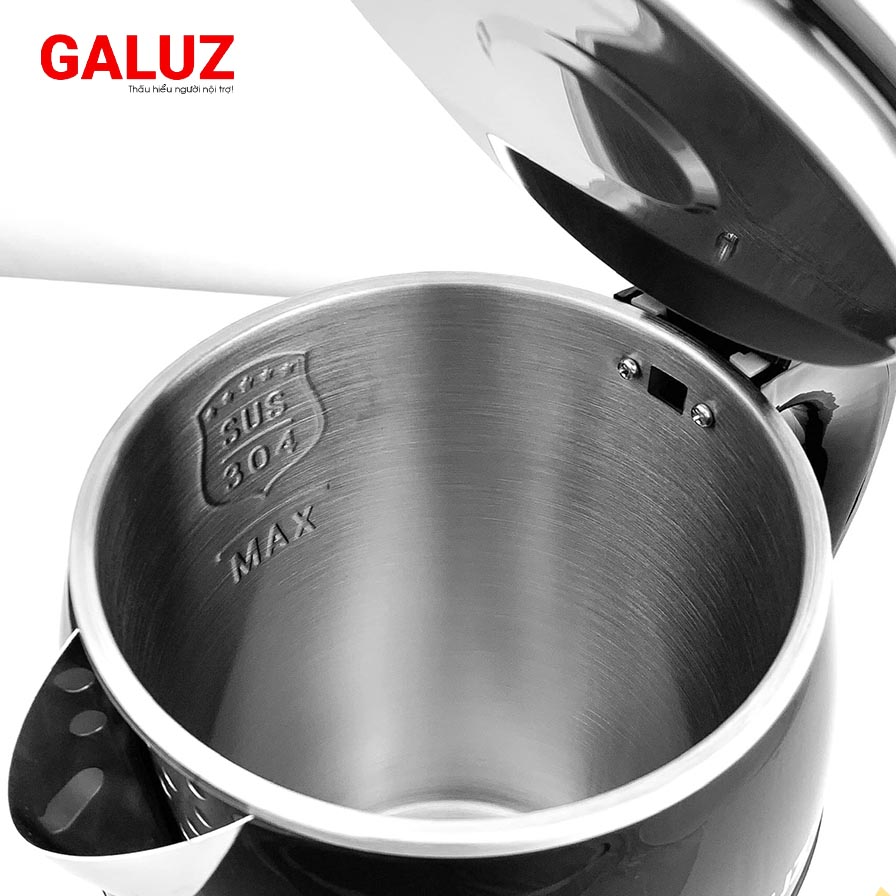 Ấm đun nước Galuz Gk02 dung tích 1.8L công suất 1500W - Hàng chính hãng