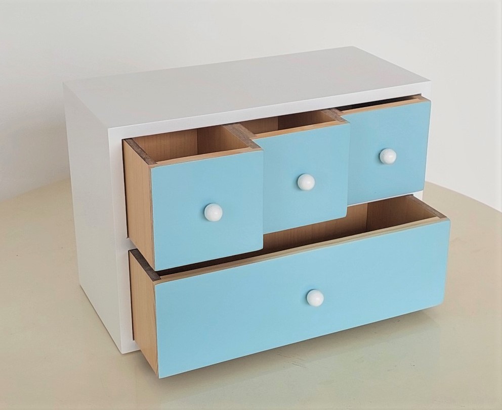 Hộp Gỗ Mini 4 Ngăn 28x13 cm Nhiều Màu, Hộp Nữ Trang Mỹ Phẩm - Hàng VN Xuất Khẩu