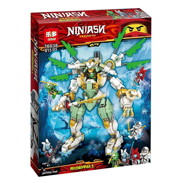 Đồ chơi lắp ráp Ninja go Mech Robot - Leduo 76038 Xếp hình mô hình Robot Phantom thông minh - 815 mảnh ghép