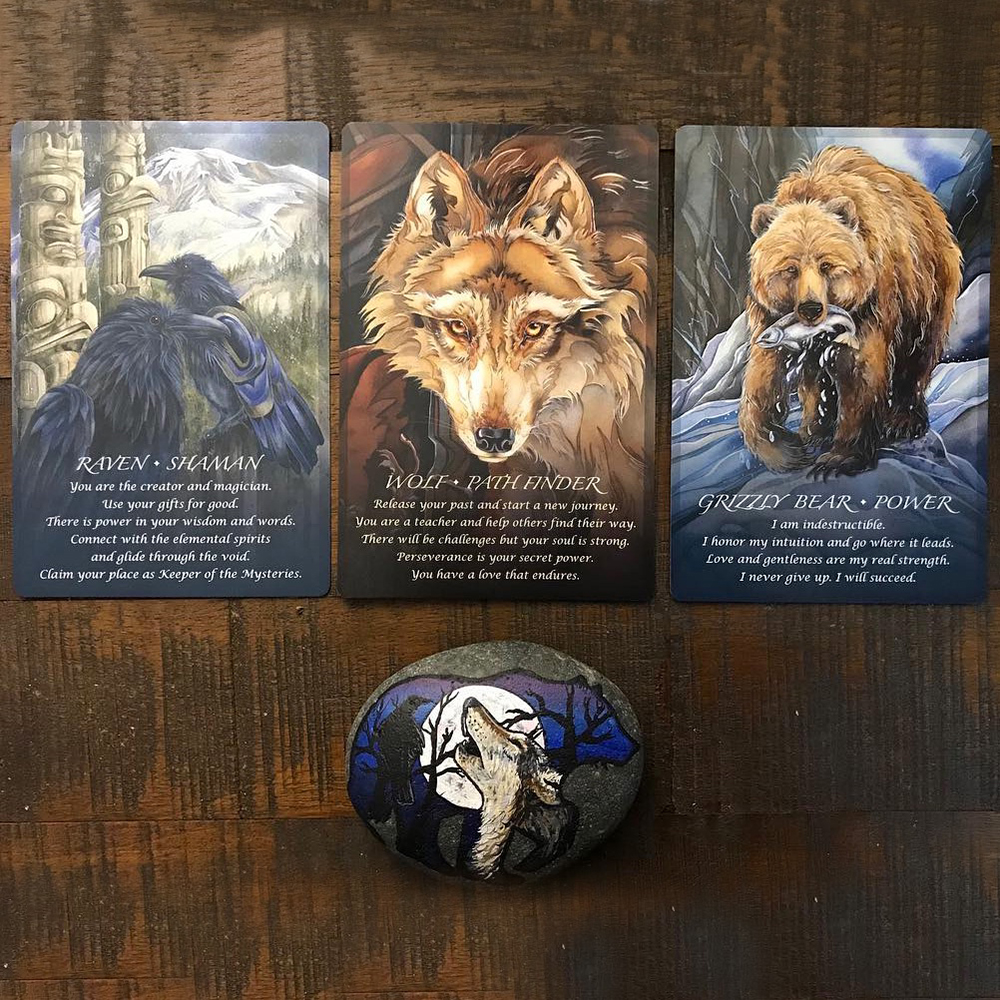 [Size Gốc] Bộ Bài Spirit Of The Animals Oracle 52 Lá Bài Tặng Đá Thanh Tẩy