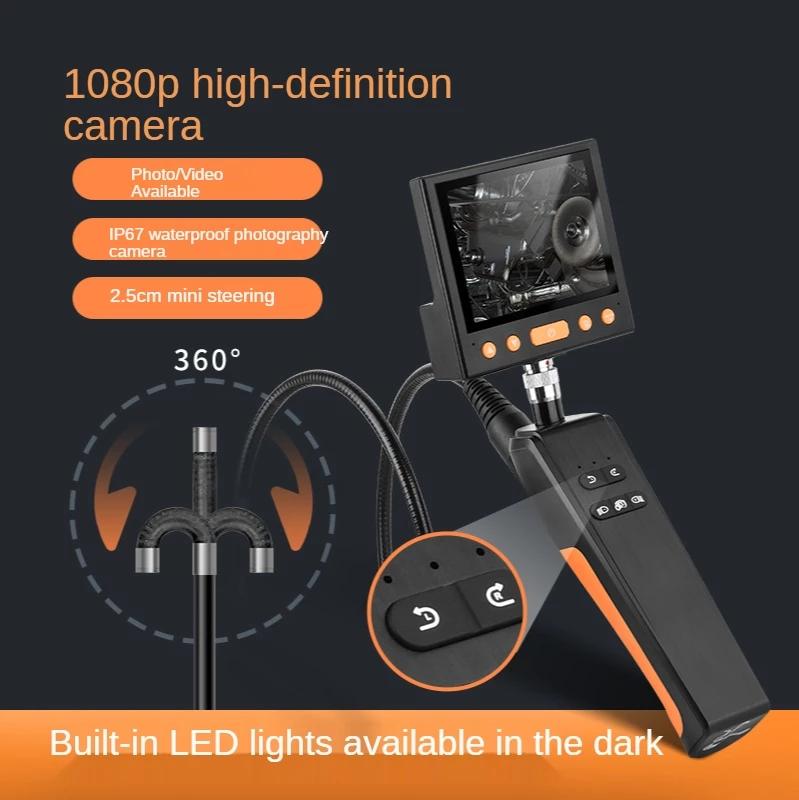 3.9MM/8.5MM Lái 360 Độ Bằng Điện Công Nghiệp Borescope Nội Soi HD Camera Mini Kiểm Tra Ô Tô Camera Với 6LED