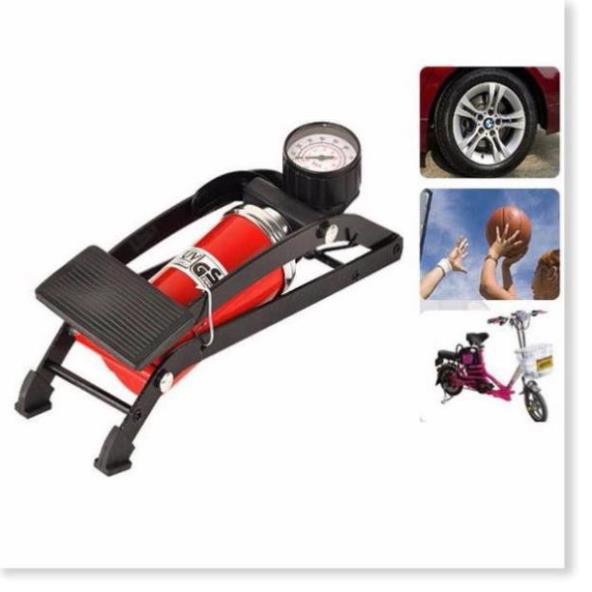 Bơm Đạp Chân Đa Năng Mini Cho Ô Tô Xe Máy, Bóng Bay, Phao Bơi Tiện Dụng