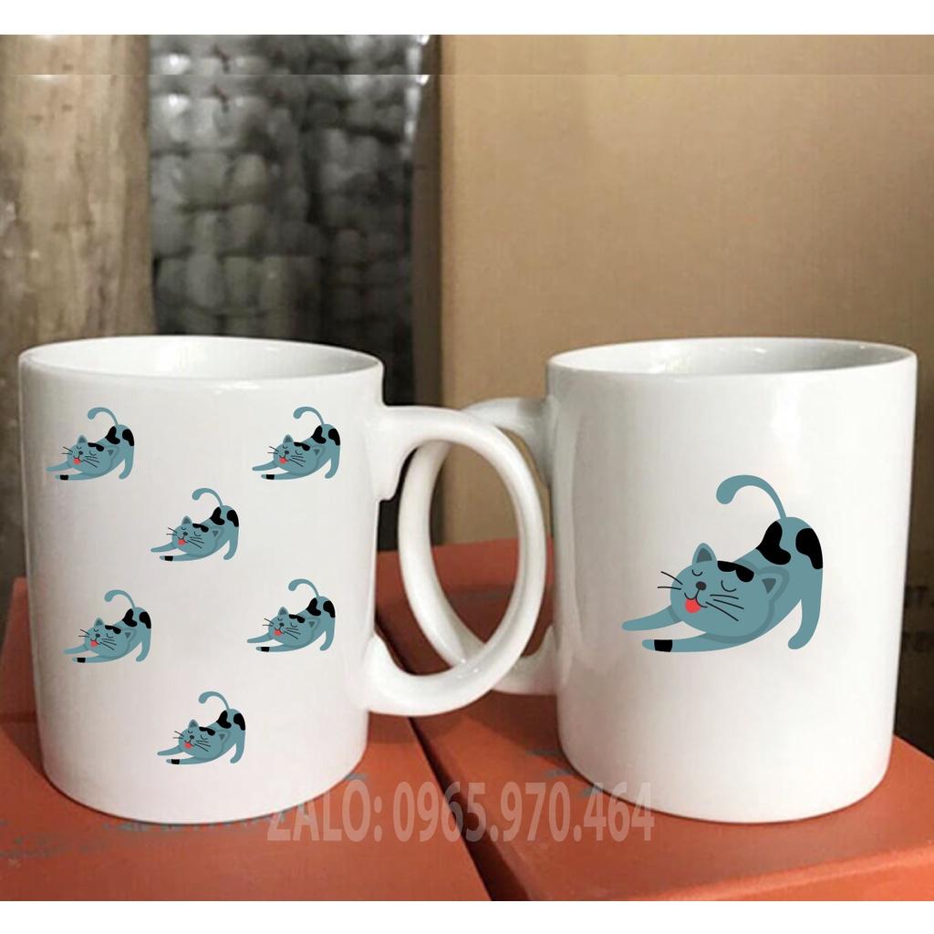 Ly Sứ Có Quai Họa Tiết Con MÈO Siêu Dễ Thương - In hình lên ly sứ, cốc theo yêu cầu của bạn - HÌNH LỚP, CÔNG TY