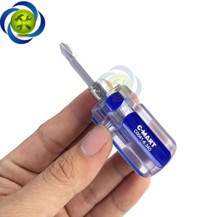 Tua vít lùn 2 đầu dẹp + bake C-Mart C0041-40