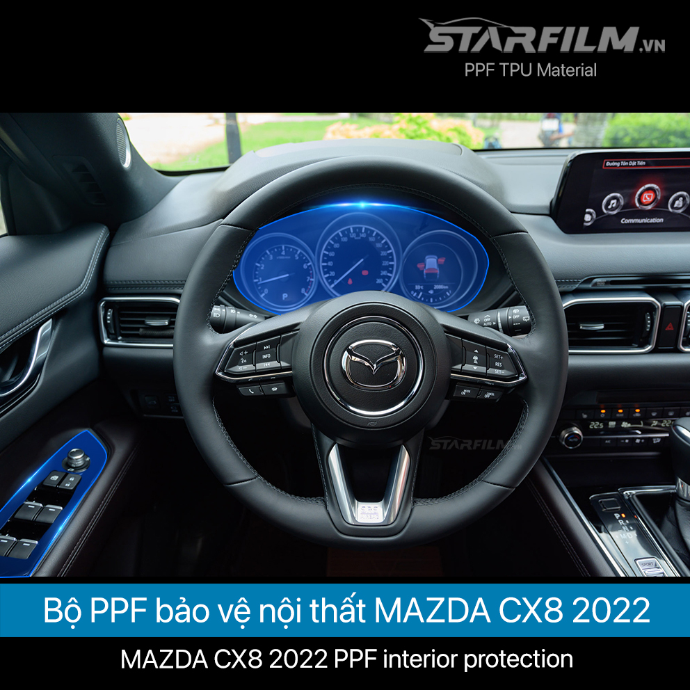 Mazda CX8 2021-2022 PPF TPU chống xước tự hồi phục STAR FILM