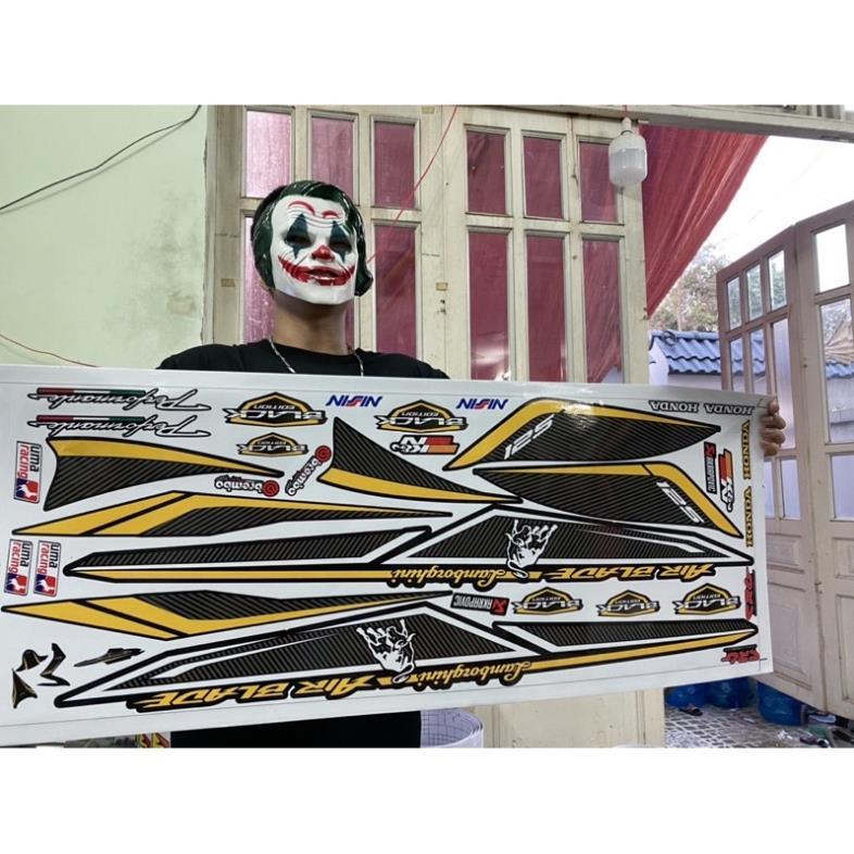 Tem rời Air blade 2014 dán xe đen bảo hành màu sắc vĩnh viễn