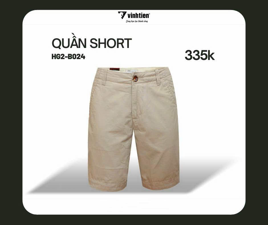 Quần Shorts Classic Vĩnh Tiến 335 - HG2-B024