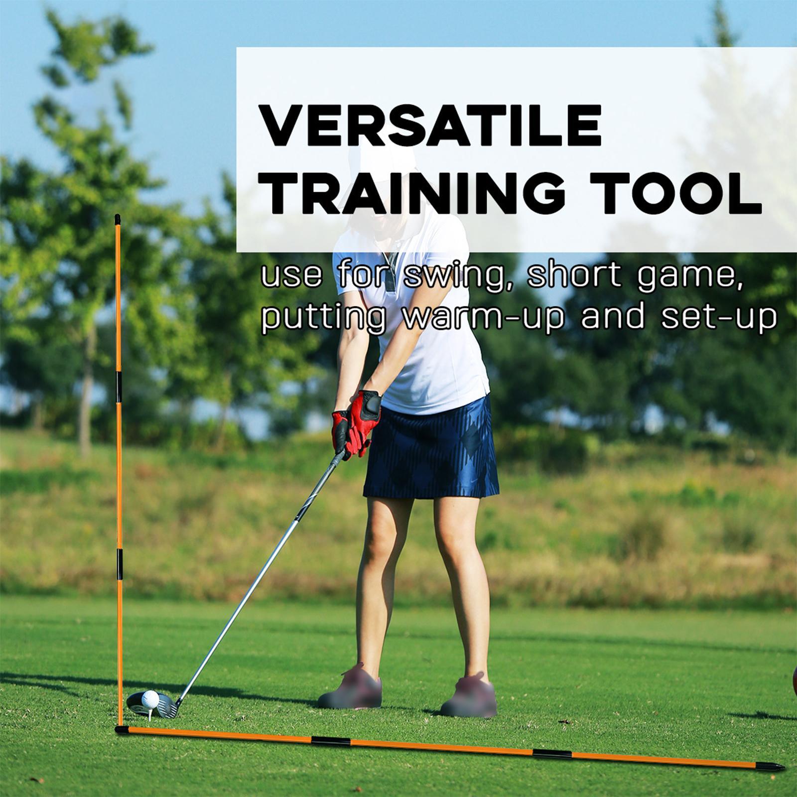 Set of 2 Golf Alignment Sticks Foldable Golf Training Aid Anti-Flip Posture Corrector Putting