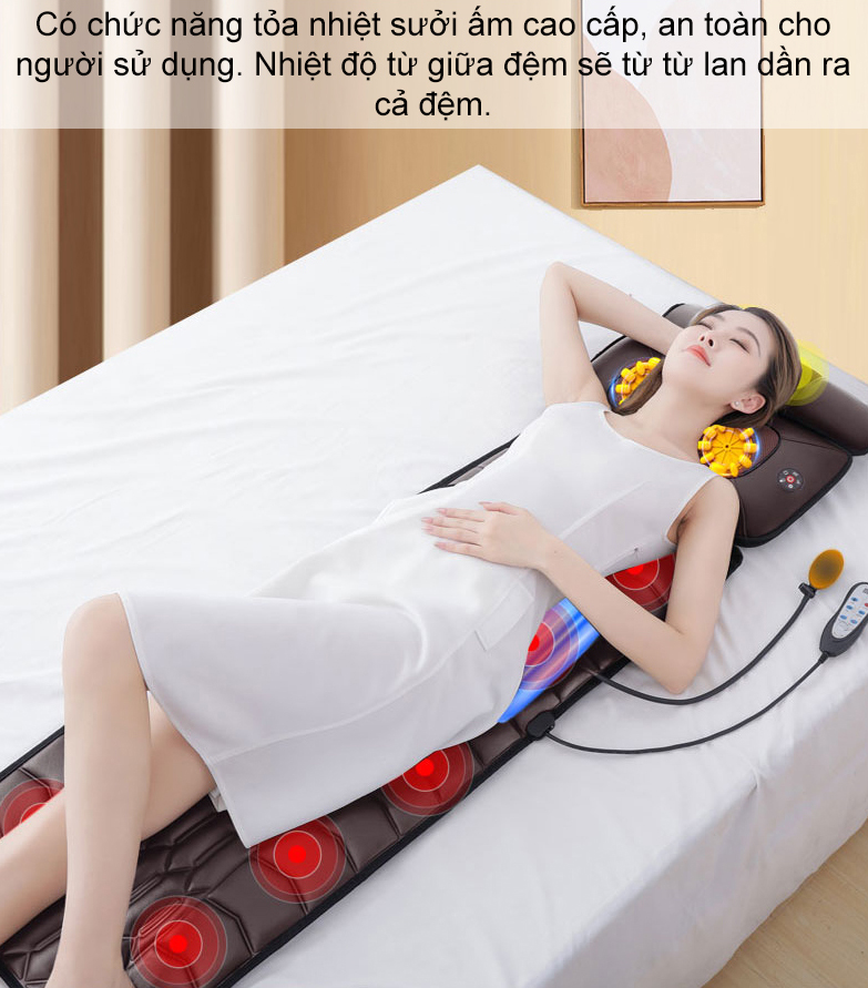 Đệm Massage mát xa Hồng Ngoại YJ306-C002 đa chế độ