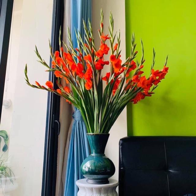 Lọ hoa cao 35cm gốm sứ Bát Tràng cao cấp men hoả biến kính