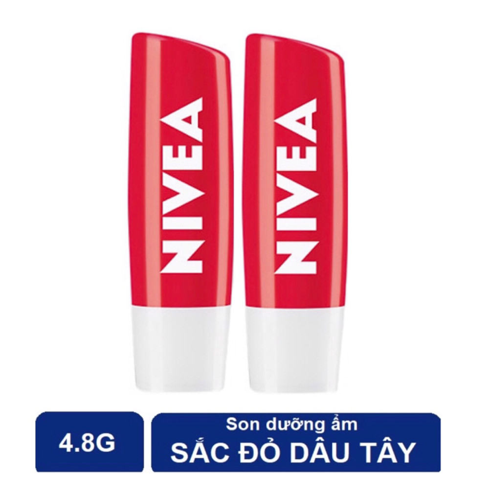 Bộ 2 Son Dưỡng Nivea Mùi Dâu (4.8g*2)