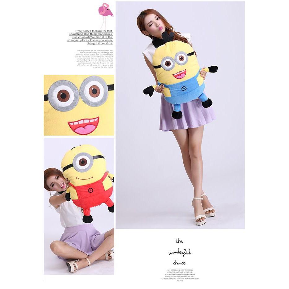 MỀN GỐI THÚ BÔNG 2 TRONG 1 KIỂU DÁNG MINION DỄ THƯƠNG