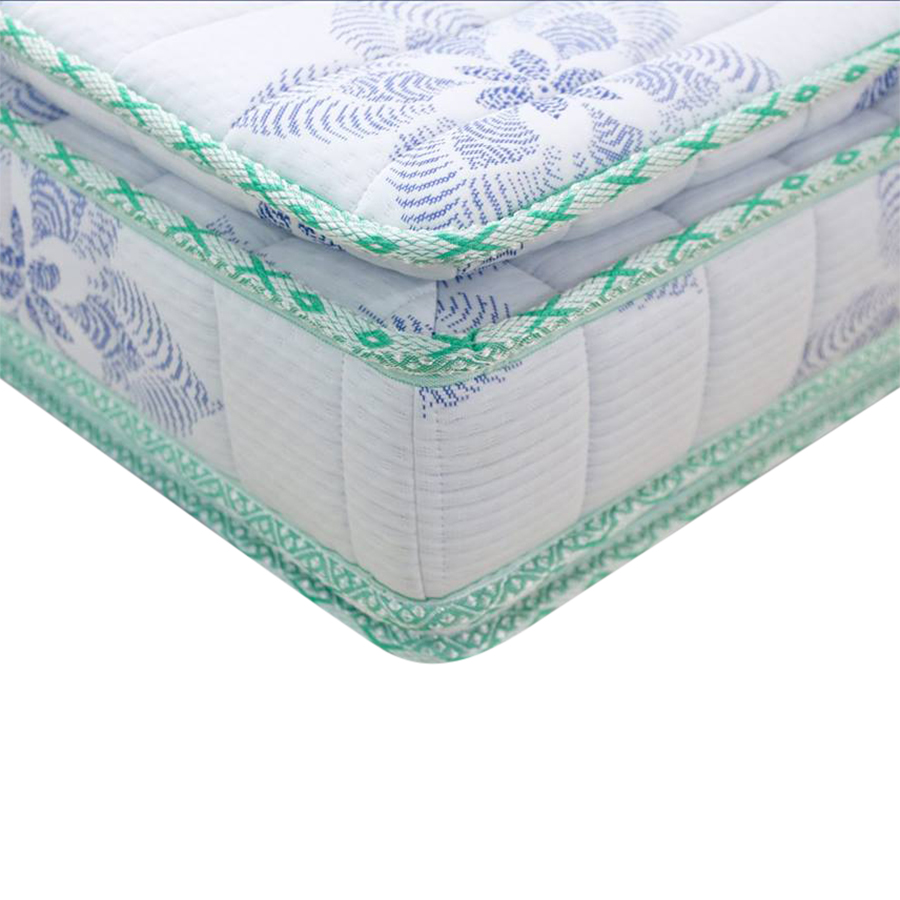 Nệm Cao Su COMFORT 4 Viền Vivian (1.8 x 2.0) - Vải Gấm Damask Cao Cấp Có Chần - Hoa Văn Màu Sắc Ngẫu Nhiên