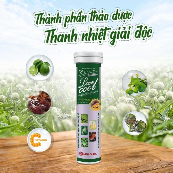 Viên sủi thanh nhiệt Livecool - Hương chanh dây  giảm nhiệt miệng nóng trong, mát gan, tăng sức đề kháng - Hộp 16 viên