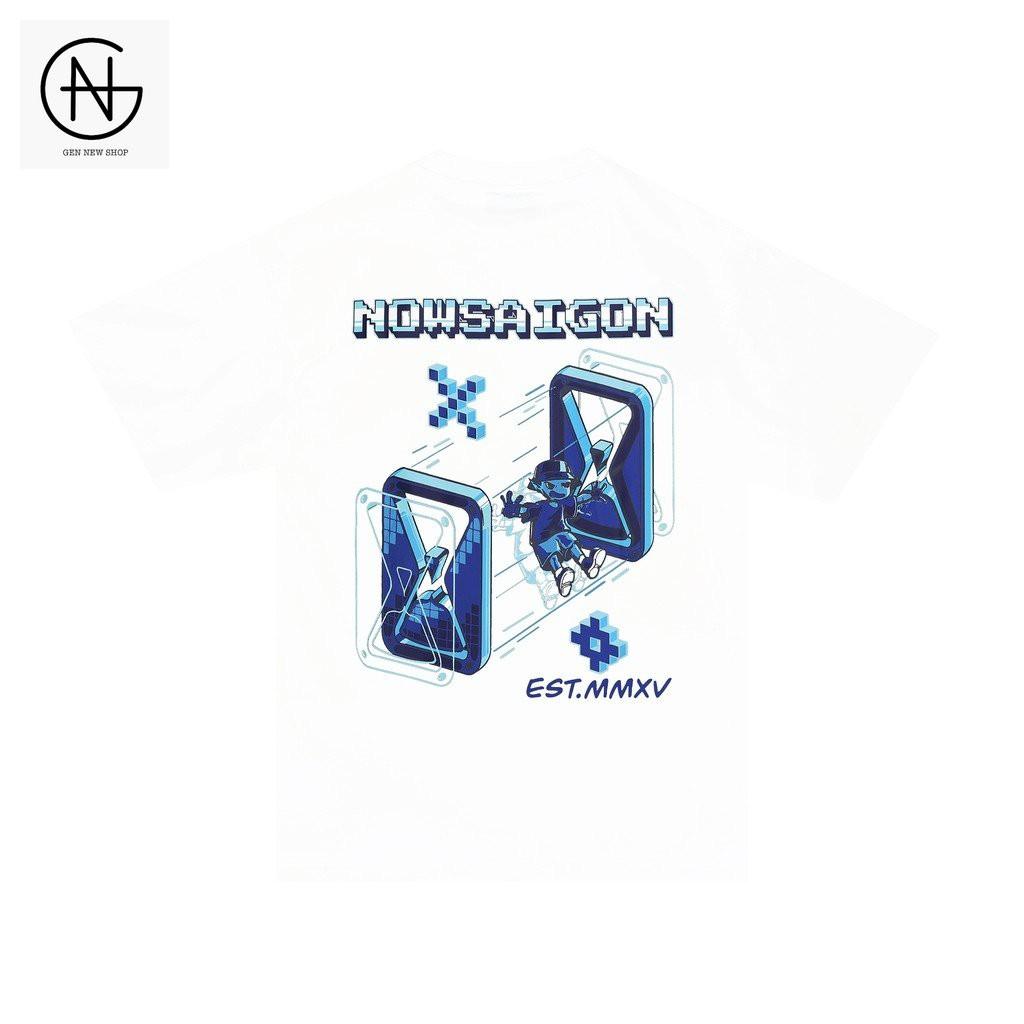 Áo Thun Tay Lỡ In Nhiệt NOWSG form Unisex nam nữ phong cách Ulzzang - A NSG 01